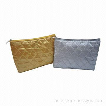 Cute Cosmetic Bag for Pormotion,Nylon Zipper Closure and Quilting